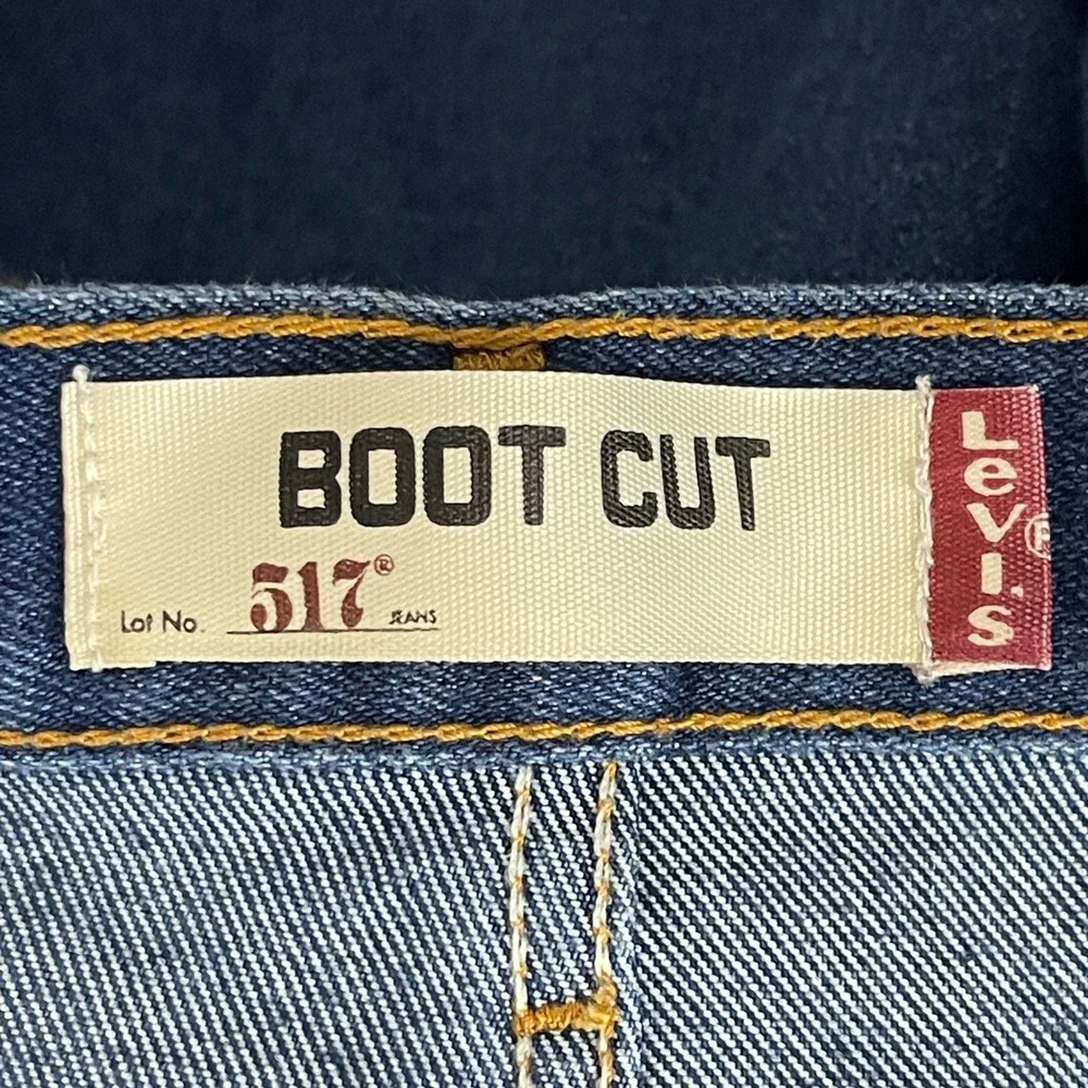 (LOT OF 3) VTG Y2K Levis 517 Boot Cut Mens‎ 42x25 Dark Wash Denim Blue Jeans